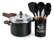 Panela De Pressão Brinox 4,2l Pressure Com Kit De Utensílios 7 Peças