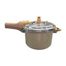 Panela de Pressão Brinox Ceramic Life Pressure 4,2L Antiaderente com Fundo Indução e Cabo Amadeirado
