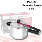 Panela de Pressão Clock 4,5L Alumínio Polido: Cozinha Rápida e Segura