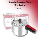 Panela de Pressão Clock Eco Polida 4,5 Litros Super Resistente para Cozinha Segura Panela de Pressão Clock Eco Polida 4,5 Litros Super Resistente para Cozinha Segura