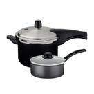 Panela de Pressão Effect 4,5L e Panela Turim Alumínio Chumbo Antiaderente 1,4L PTC - Tramontina