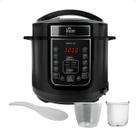Panela De Pressão Elétrica 5L Aço Inox Preto Kian
