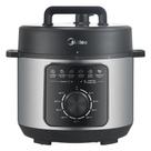 Panela de Pressão Elétrica Mecânica Midea 4L 4 em 1 com 9 Sistemas de Segurança Preto e Inox 127V