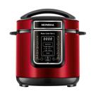 Panela de Pressão Elétrica Mondial Digital 6L 1000W Vermelho/Preto 220V - PE-60-6L-RI Panela de Pressão Elétrica Mondial Digital 6L 1000W Vermelho/Preto 220V - PE-60-6L-RI