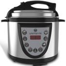 Panela De Pressão Elétrica Multi Digital Inox capacidade 4L silenciosa segura 127V Potência 800W
