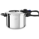 Panela De Pressão Inox Com Visor 6 L 22Cm Trava De Segurança E Fundo Triplo MTA Cozimento Rápido