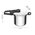 Panela De Pressão Inox Trendy Indução 8 Litros - Rochedo