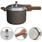 Panela de Pressão Premium Mimo Style PressCook Grafito Marmorizada Antiaderente 6,8L Indução Panela de Pressão Premium Mimo Style PressCook Grafito Marmorizada Antiaderente 6,8L Indução