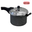 Panela de pressão Tampa Fechamento Externo 4,5 litros Estampada Teflon Antiaderente Panela de pressão Tampa Fechamento Externo 4,5 litros Estampada Teflon Antiaderente