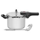 Panela De Pressão Tramontina Brava 4,5 Litros Em Aço Inox Fundo Triplo E Indução Com Concha Inox