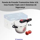 Panela de Pressão Tramontina Solar 4,5L Inox Fundo Triplo com 5 Sistemas de Segurança