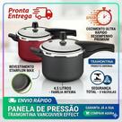 Panela de Pressão Tramontina Vancouver Effect 4,5L Antiaderente 3 Válvulas Segurança Original Chapa Grossa Não Gruda Com Nota Fiscal Envio Imediato