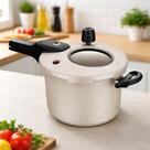 Panela de Pressão Visor Superior Baunilha 4,5 L Fechamento Externo - MTA