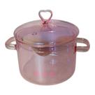Panela de vidro rosa furtacor transparente 21x13,5