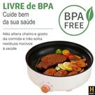 Panela Elétrica Assadeira Caçarola frigideira Antiaderente 3 Níveis 600w Azul BPA Livre -