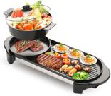 Panela elétrica com grill BOEASTER 2200 W 1,6 L 110 V com duplo controle de temperatura Panela elétrica com grill BOEASTER 2200 W 1,6 L 110 V com duplo controle de temperatura