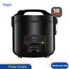 Panela Elétrica de Arroz Elgin Rizzo II 10X Preta 1,7L 127V 220V Grande Moderna