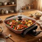 Panela Elétrica de Cerâmica Cozinha Tudo 7 Em 1 Não Gruda 1200w 3,5l Linha Mais Saúde Britânia