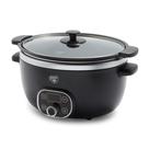 Panela elétrica de cozimento lento GreenLife 8QT programável antiaderente preta