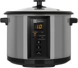 Panela Elétrica Electrolux Vapor Arroz 1,8L 10 xícaras Capacidade 4 funções pré-programadas Timer Panela Removível Antiaderente Tampa Vidro ECC20 inox