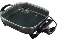Panela Elétrica Mangiare Agratto 30cm 4.6L Quadrada 1500W 127V Preta - APEQO-01