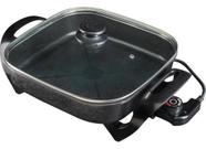 Panela Elétrica Multifuncional Quadrada 30cm Grill Antiaderente Portátil Mangiare Agratto Apeq01i