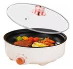 Panela Elétrica Portátil Grill Antiaderente Grande 26cm 600w 110V