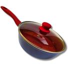 Panela Frigideira 24cm Premium RedSupreme com Tampa de Vidro