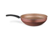 Panela Frigideira Antiaderente Wok Floral 4,3L n28 Chocolate