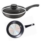 Panela Frigideira Funda Tramontina Antiaderente 26cm 2,9L com Cabo e Tampa de Vidro Paris Chumbo
