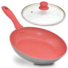 Panela Frigideira Grande 24cm Antiaderente Com Tampa Vidro
