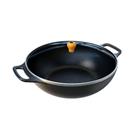 Panela Frigideira Wok 2 Alças De Ferro Fundido Tv Pm 36cm.