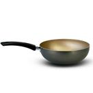 Panela Frigideira Wok 24 Cm Antiaderente Alumínio - Dourado