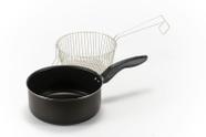 Panela Fritadeira 20 Antiaderente Preto com Cesto Telado 2 em 1 - Marcolar - Produto 100% Revisado