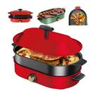 Panela Grill Elétrica Para Hambúrguer Costela Frango e Legumes Multifuncional 1260W