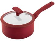 Panela Hercules Redonda Antiaderente Ceramica Indução Vermelha 18x8cm 1,75L