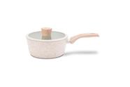 Panela inducao com tampa brinox sirius antiaderente ceramic life ø 18cm 1,5 litros vanilla