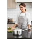 Panela Inox Fundo Triplo 16cm 1.4L Cozimento Perfeito