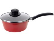 Panela Multiflon Antiaderente de Alumínio Vermelha 18cm 1,6L Essencial