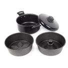 Panela Multiuso 3 em 1 Forma de Pudim 20cm Preto Nacional