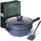 Panela multiuso TIBORANG 5L 28cm com tampa antiaderente sem PFOA