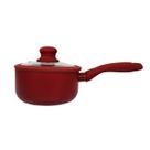 Panela Para Fogão de Indução Revestimento Cerâmica 20cm 2,5 Litros Tampa de Vidro