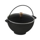 Panela Polenteira Ferro Fundido Tampa Vidro Libaneza 5,1 Lts