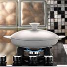 Panela porflame porcelana panela com tampa 25 cm