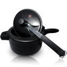 Panela Pressão 2,5 Litros Antiaderente Teflon Preto Resistente