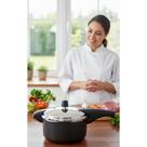 Panela Pressão 6L 24cm Preta: Cozinha Rápida e Segura Panela Pressão 6L 24cm Preta: Cozinha Rápida e Segura