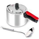 Panela Pressão Clock 4 Litros Polida e Concha em Aço Inox