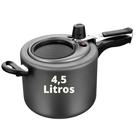 Panela Pressão com Visor de Vidro 4,5 Litros Antiaderente Grafite MTA Cozinha Rápido