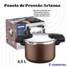 Panela Pressão Tramontina Arizona 4,5L Indução Mocaccino Antiaderente Starflon Max