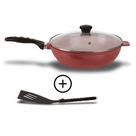 Panela Sauté 24cm Ceramic Antiaderente Casa Dona Vermelha